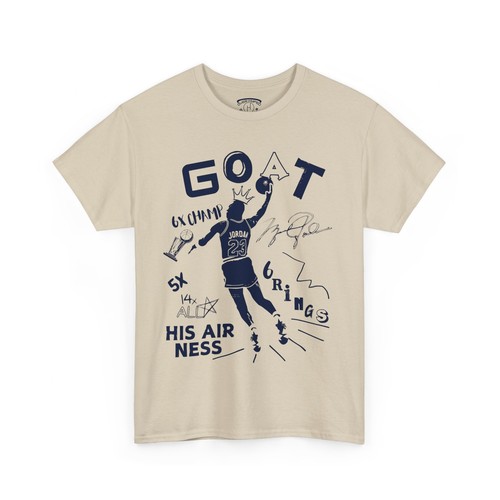 GOAT -Tee to match Air Jordan Retro 6 Olympic Sneakers.WHITE/NAVY Olympic Tee - Picture 11 of 19