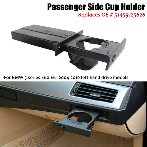 Passenger Dashboard Drink Cup Holder For BMW E60 E61 M5 525i 528i 530i