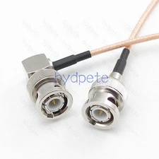 BNC male right angle to straight connector RF RG316 Coax Cable in Any Length Lot