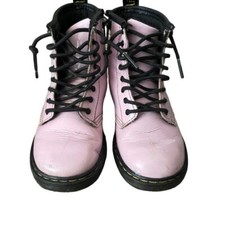 Dr. Martens 1460 T Pink Patent Leather Combat Boots Toddler Size 8 Lace-Up Zip