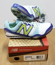 NEW Womens New Balance WR500CB Track Spikes Shoes White/Blue/Electric NIB