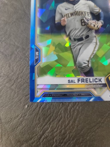 Bowman 2021 cromo zafiro Sal Frelick primer refractor - Imagen 5 de 6