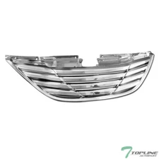 Topline For 2010-2013 Hyundai Sonata Horizontal Front Hood Bumper Grille -Chrome