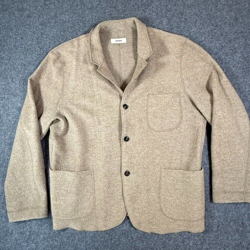 Buck Mason Mens Felted Wool Chore Coat Unstructured Blazer Sz 2XL NWOT Tan Beige