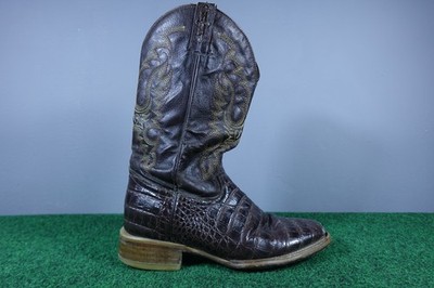 Caiman Print Square Toe Cowboy Boots Men s sz 9 EE