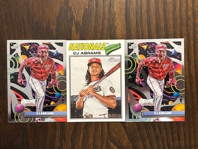 CJ Abrams - WSH Nationals 3-card Lot: 2x Cosmic  25/1x Heritage  26   