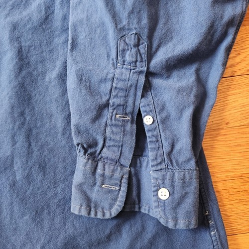 Ralph Lauren camicia abbottonata uomo 3XLT alta blu arancione pony manica lunga - Foto 3 di 8