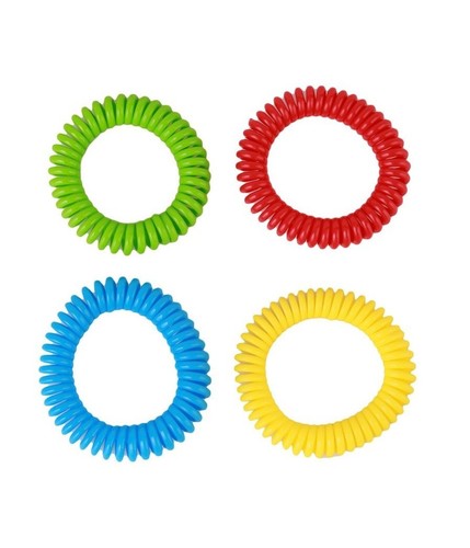 2pz. Bracciale Citronella Spirale Polso Repellente Antizanzare Insetti Elastico - Foto 7 di 7