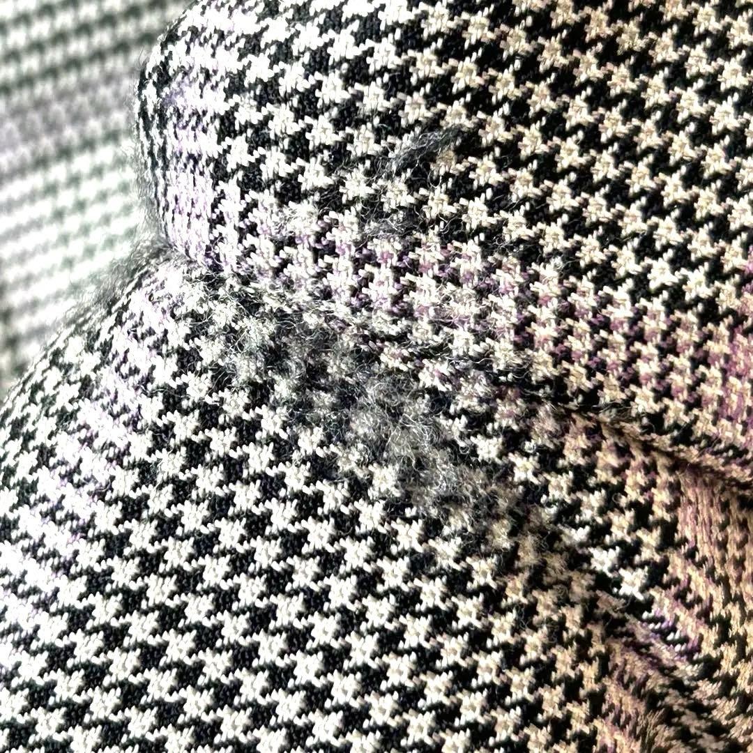RING JACKET Wool Silk Houndstooth 3 Button Tailor… - image 11