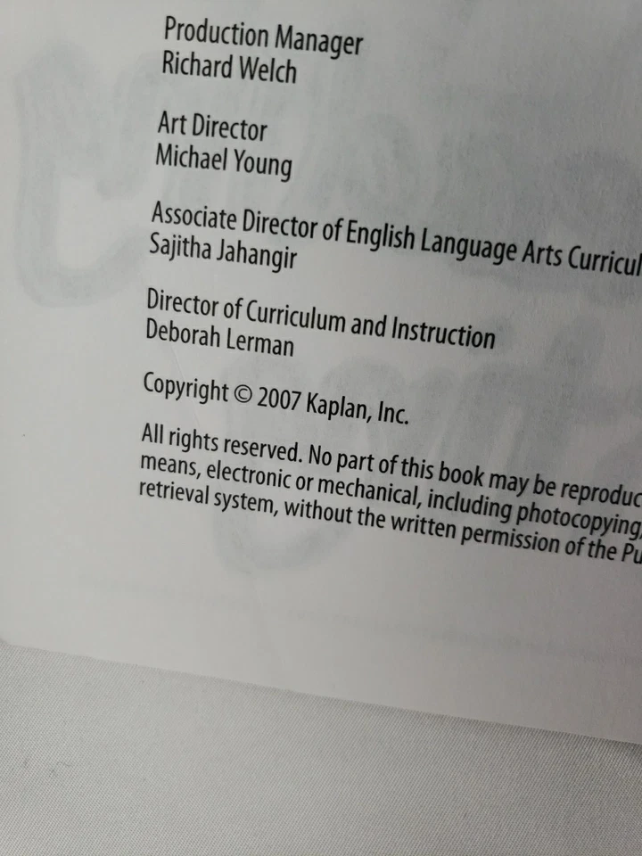 SAT Kaplan Advantage Critical Reading and Writing Workbook 2007 Paperback - Image 4 of 4