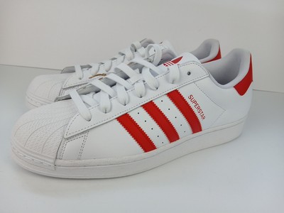 Adidas Superstar Men's Size US 12 Athletic Shoes White/Red Sneakers IG9367 New  