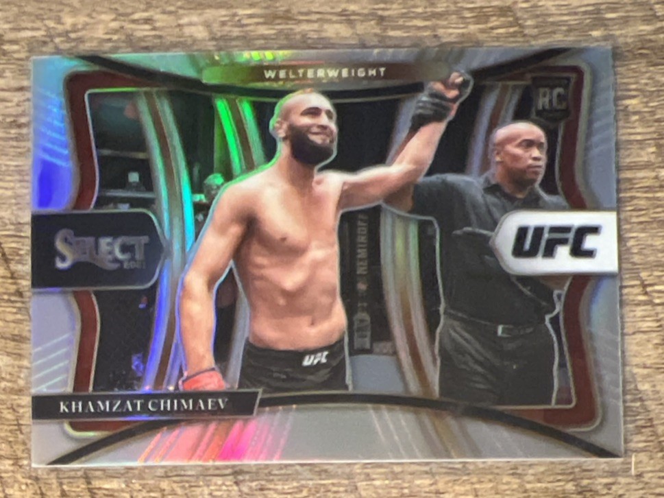 2021 Panini Select UFC Khamzat Chimaev Prizm Silver RC Premier Level