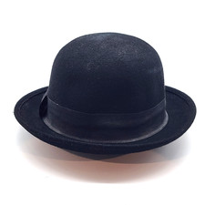 Vintage Black Wool Bowler Hat Small 6   55cm 