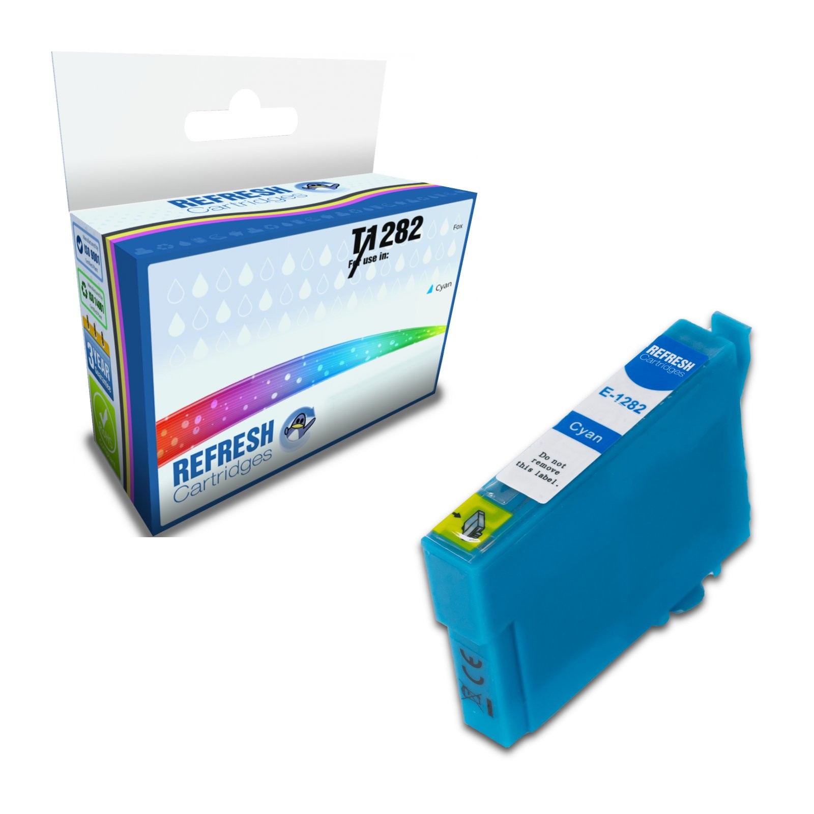 Refresh Cartridges Cyan T1282 Ink Compatible With Epson Printers