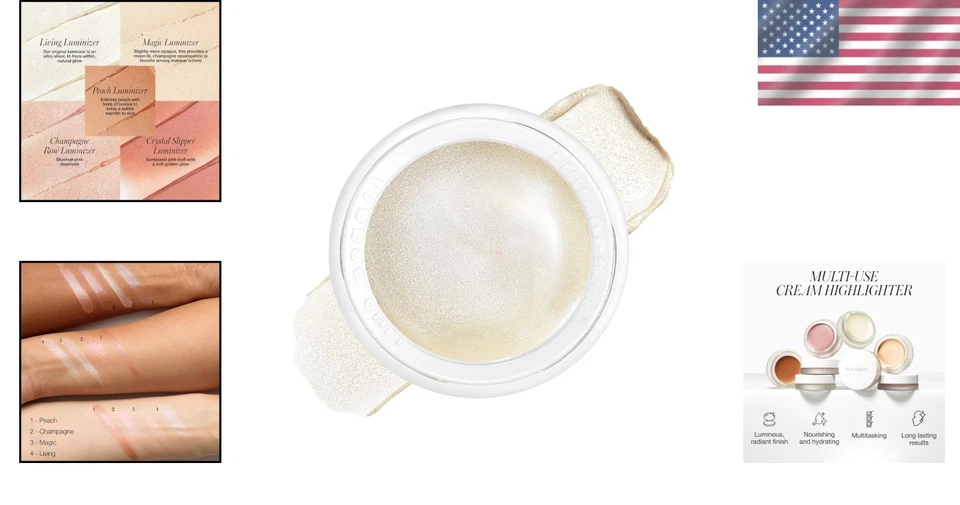Cream Highlighter Natural Buildable Glow Face Body Hydrating Radiance - Image 2 of 4