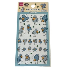 Daiso Yuru Animals Clear Seal Sticker Sheet - Bird