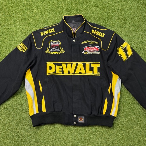 JH DESIGN Matt Kenseth Nascar Racing Dewalt Embroidered Jacket Size 2XL