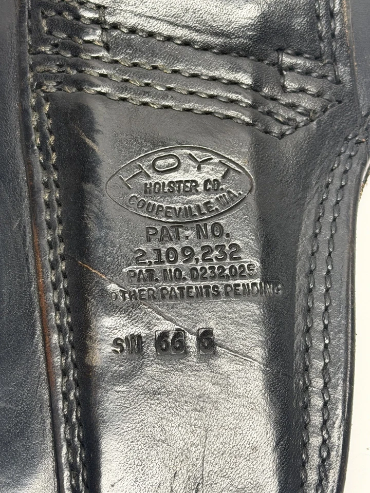 Funda revólver giratoria vintage HOYT cesta negra rotura delantera  Foto 3 de 4