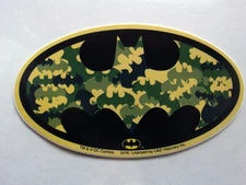 Batman Camo Bat Logo Sticker 🦇 DC Comics C&D Visionary 5"x2.875" Oval Decal