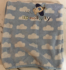 Circo Blue Baby Boy Blanket Up and Away Clouds Airplane Lovey Security Airspace