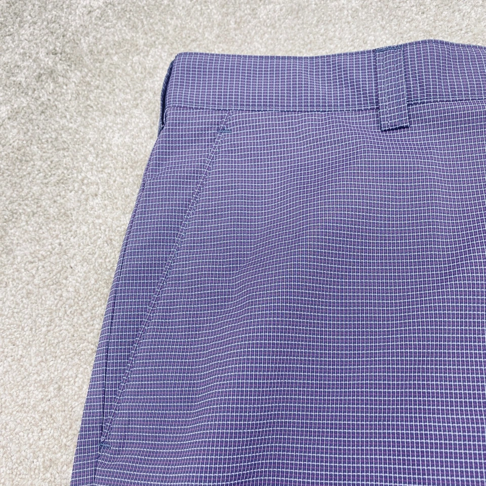 Cutter & Buck CB DryTec Golf Shorts Mens 36x10 Blue Check Summer Active 6755 - Image 2 of 4