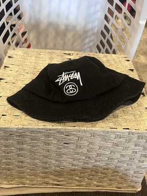 Stussy Capz SS Link Black Cotton Bucket Hat Size L/XL Streetwear