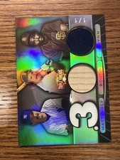 2007 Topps Triple Threads Mattingly / Boggs / Gwynn Relics Combos Platinum #/1