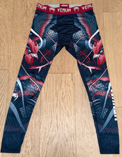 Venum Compression Spats Leggings MMA BJJ Grappling Base Layer Men’s Red Black