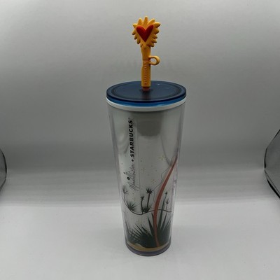 Starbucks 2023 Manuela Guillen Tumbler with Heart Silicone Straw Topper