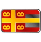 Byzantine Flag 1 oz Silver Bar - Full Color .999 Silver Bullion Bar in Capsule