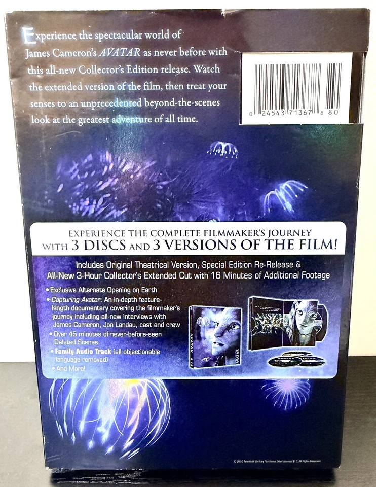 James Cameron's Avatar Extended Collector's Edition 3-Disc DVD Set 2009 - Image 3 of 4