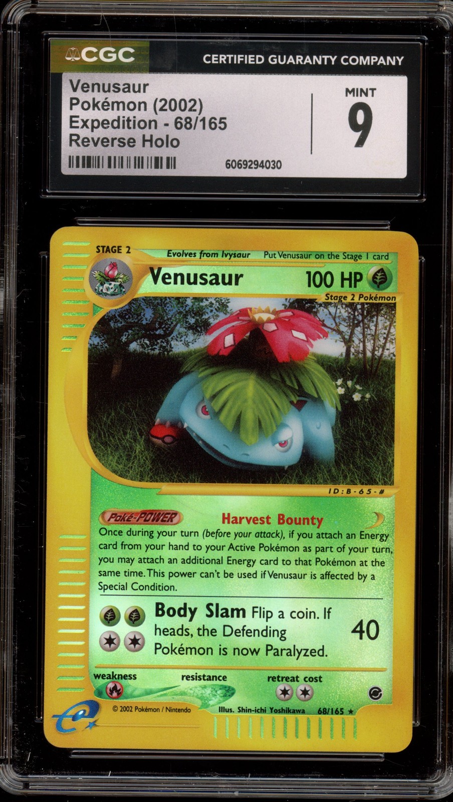 Pokemon Venusaur Expedition Reverse Holo Rare #68 CGC 9 Mint