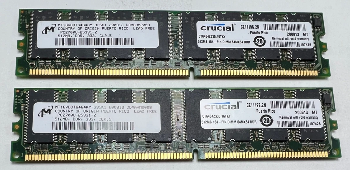PC2700 DDR-333 Computer RAM for sale - eBay