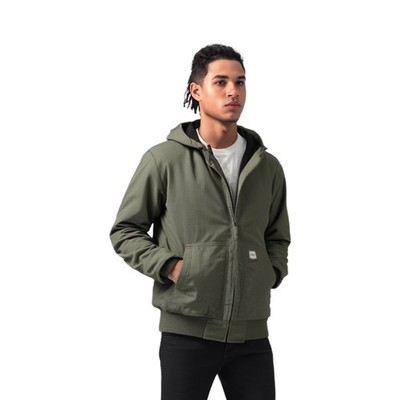 Eddie Bauer Workwear Herren Jacke grün strapazierfähig YKK Reißverschluss (S07)