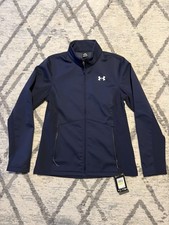 Under Armour Women  s Coldgear Full Zip Jacket Navy Medium New With Tags