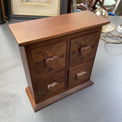 Vintage Holz 4 Schubladen Gewürz Apotheker Schrank Arbeitsplatte Schubladen Schmuck