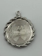 Vintage Elco Sterling Silver Merry Christmas Charm