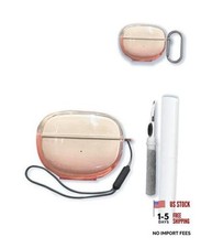 Case for Bose Ultra Open Earbuds, High Transparency Soft TPU Shockproof Pink
