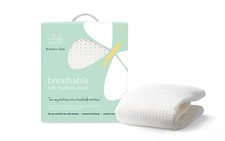 Breathe Safe Air Breathable Crib Mattress Pad, Removable Mattress Cover with ...