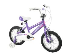 Ammaco Aura 14" Wheel Girls Kids BMX Bike Purple Stabilisers Age 4 Years +