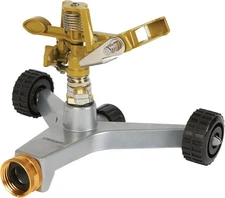 Strongway Metal Impact Sprinkler on Wheeled Base, 85ft. Dia. Coverage, Multi 