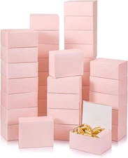 36 Pcs Pink Cookie Boxes Small Bakery Biscuit Boxes for Dessert Cake Donuts Pie