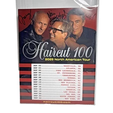 Haircut 100 Signed Promo Poster • 2025 North American Tour • Autographed
