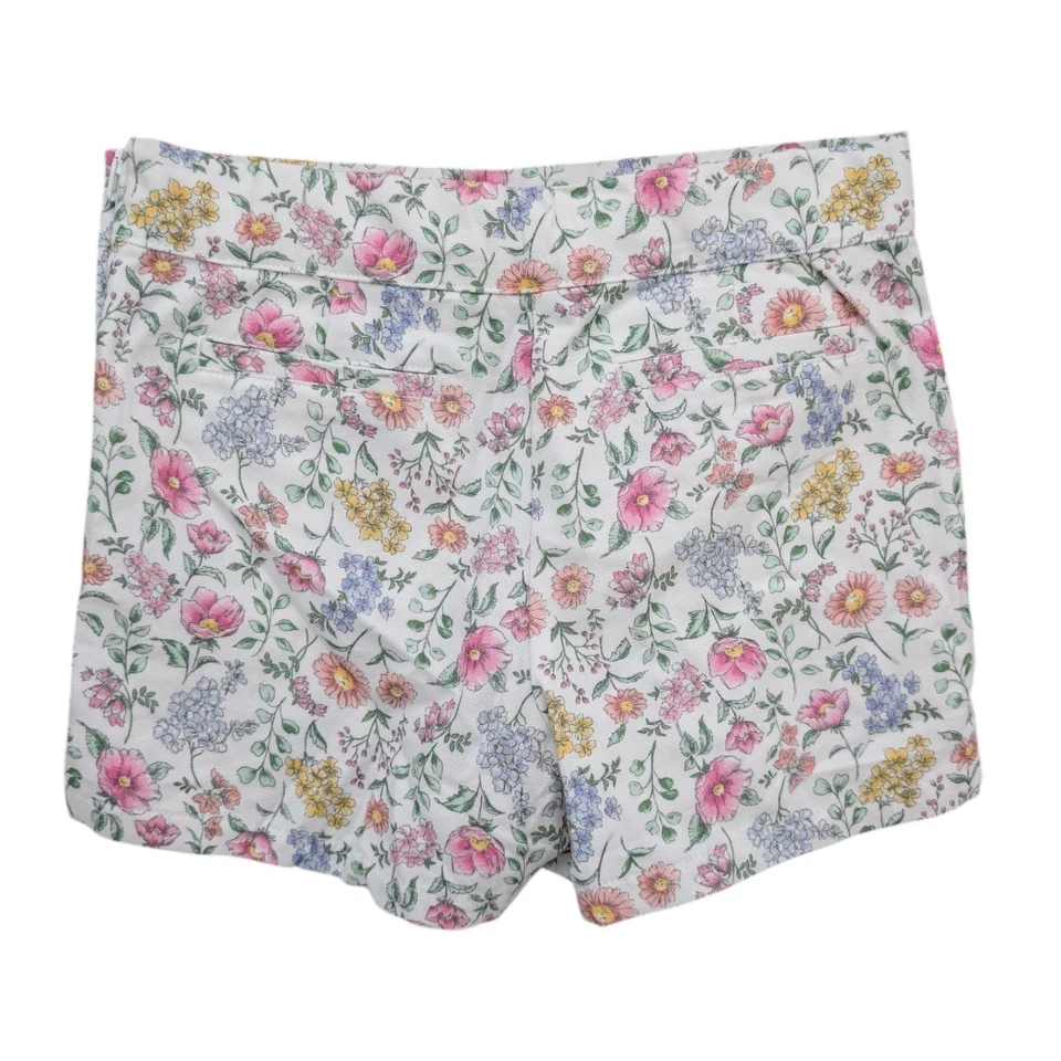 Janie and Jack Floral Shorts Girls Multicolor Side Zip Adjustable Waist Size 8 - Image 2 of 4