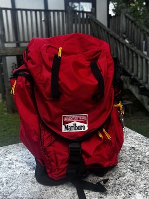 Marlboro Adventure Team 90s Vintage Backpack Large Camping Hiking Backpack  NICE