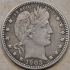 1903-O Barber Quarter 25c XF as Pictured L3-1
