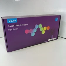 Govee Glide Hexa Light Panels, RGBIC LED Hexagon Wall Lights, Wi-Fi Smart 10pack