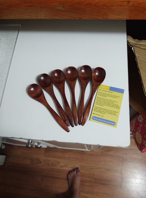 6pcs Small Wooden Spoons, Wooden Teaspoon Serving Wooden