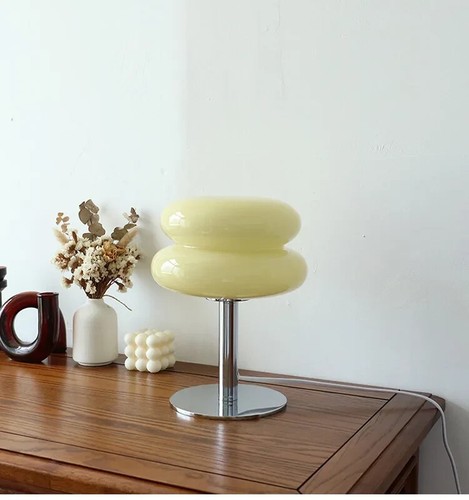 Egg Tart Glass Macaron Color Table Lamp - Picture 3 of 8