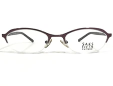 Saks Fifth Avenue Eyeglasses Frames S5A167 DE9 Brown Red Cat Eye 48-18-140